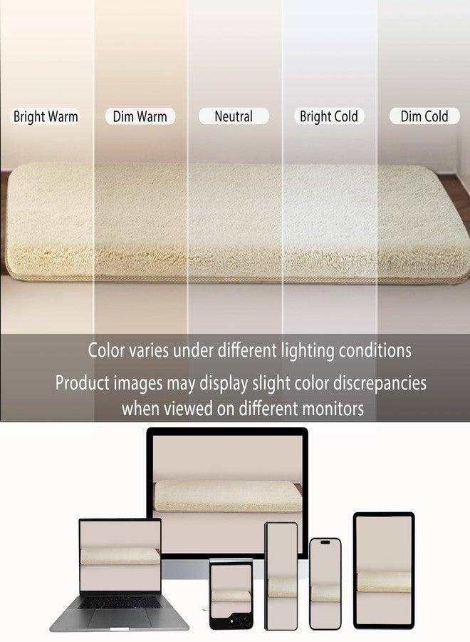PURE ERA Carpet Stair Treads Ultra Plush 9.5" X 30"Soft Bullnose Indoor Stair Protectors Pet-Friendly Non-Slip Skid Resistant Tape Free Washable Reusable(2 Pieces,Beige) - Image 5